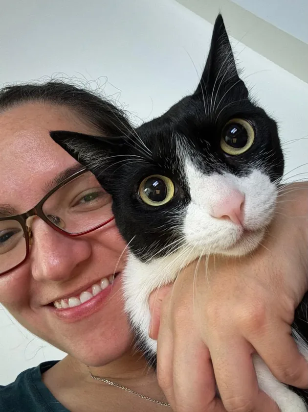 Camila Nascimento e seus pets, Ted Talk e Zé Pequeno
