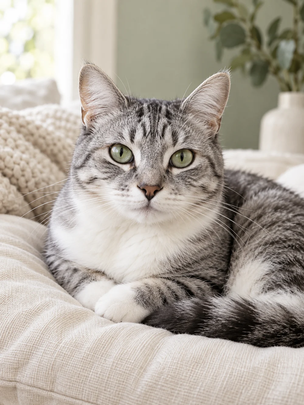 Gato em um ambiente acolhedor